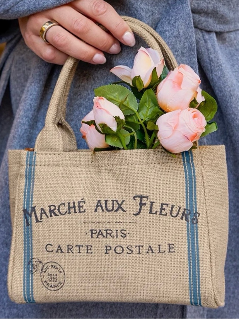 Patricia Nash mini Parisian market tote Crossbody bag - Picture 5 of 11